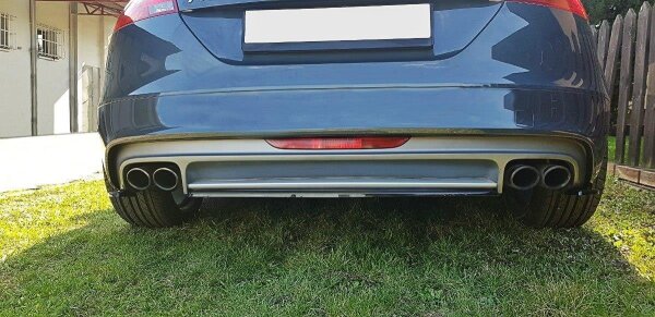 Maxton Design Middle diffuser rear extension black gloss - Audi TT S MK2 (8J)