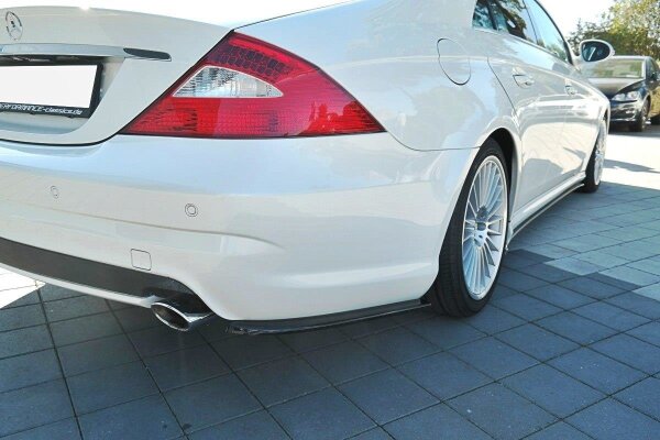 Maxton Design Heckansatz Flaps Diffusor schwarz Hochglanz - Mercedes CLS C219 55AMG