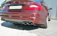 Maxton Design Diffuser rear extension black gloss - Mercedes CLS C219 55AMG