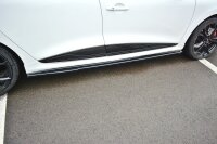 Maxton Design Side skirts extension extension black gloss - Renault Clio MK4 RS