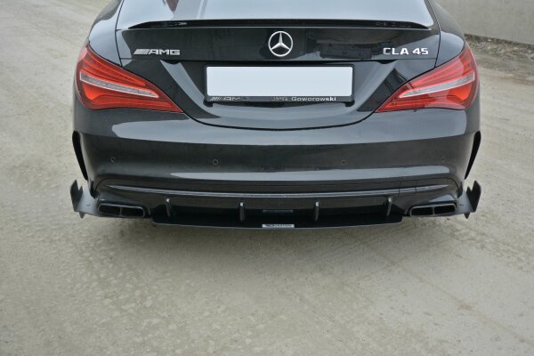 Maxton Design Sport Rear extension Flaps diffuser - Mercedes CLA A45 AMG C117 Facelift