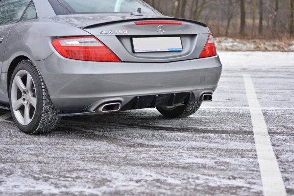 Maxton Design Diffuser rear extension black gloss - Mercedes SLK R172