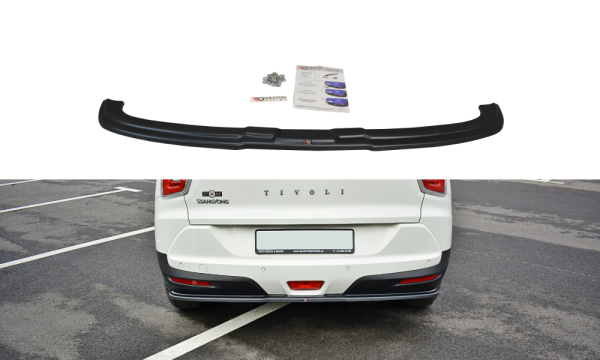 Maxton Design Middle diffuser rear extension black gloss - Ssangyong Tivoli