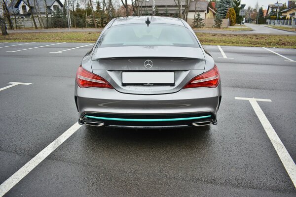 Maxton Design Heckansatz Flaps Diffusor schwarz Hochglanz - Mercedes CLA C117 AMG-LINE Facelift