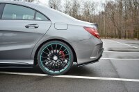 Maxton Design Heckansatz Flaps Diffusor schwarz Hochglanz - Mercedes CLA C117 AMG-LINE Facelift