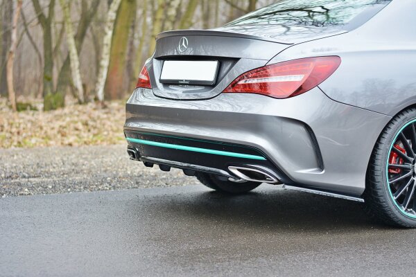 Maxton Design Diffusor Heckansatz schwarz Hochglanz - Mercedes CLA C117 AMG-LINE Facelift