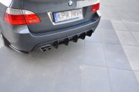 Maxton Design Diffusor Heckansatz für Heckschürze - BMW 5er E61 (TOURING) WAGON M Paket