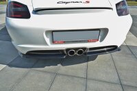 Maxton Design Rear extension Flaps diffuser black gloss - Porsche Cayman S 987C