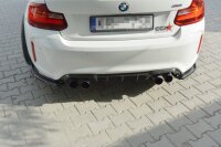 Maxton Design Heckansatz Flaps Diffusor schwarz Hochglanz - BMW M2 (F87) Coupe