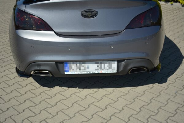 Maxton Design Rear extension Flaps diffuser black gloss - Hyundai Genesis Coupe MK1