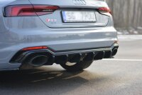 Maxton Design Diffuser rear extension black gloss - Audi...