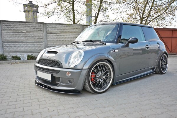 Maxton Design Front extension black gloss - Mini R53 Cooper S JCW