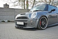 Maxton Design Front extension black gloss - Mini R53 Cooper S JCW