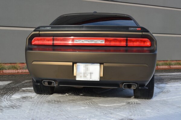 Maxton Design Middle diffuser rear extension black gloss - Dodge Challenger MK3. Phase-I SRT8 Coupe