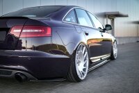 Maxton Design Heckansatz Flaps Diffusor schwarz Hochglanz - Audi A6 S-Line C6 / C6 FL Limosine / Avant