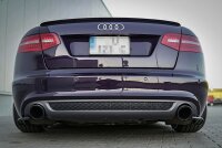 Maxton Design Heckansatz Flaps Diffusor schwarz Hochglanz - Audi A6 S-Line C6 / C6 FL Limosine / Avant