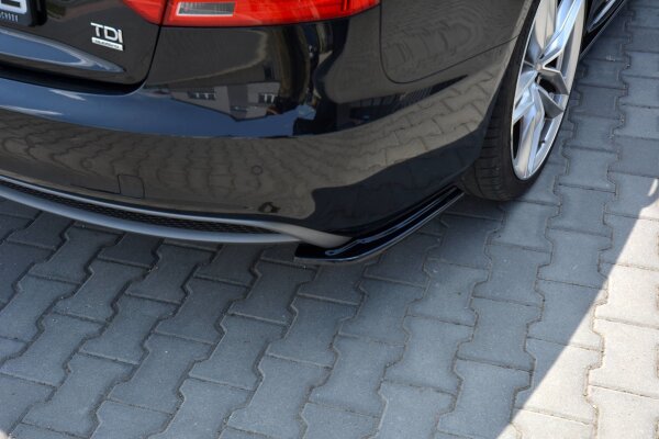 Maxton Design Heckansatz Flaps Diffusor schwarz Hochglanz - Audi A5 S-Line 8T FL Sportback