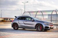 Maxton Design Seitenschweller Ansatz schwarz Hochglanz - Mercedes GLA 45 AMG SUV (X156) Pre-Facelift