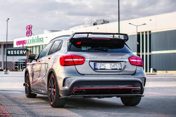 Maxton Design Mittlerer Diffusor Heckansatz für im DTM Look Mercedes GLA 45 AMG SUV (X156) Pre-Facelift