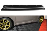 Maxton Design Side skirts extension extension black gloss - Fiat 500 Hatchback Pre-Facelift