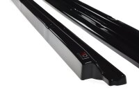 Maxton Design Side skirts extension extension black gloss - Fiat 500 Hatchback Pre-Facelift