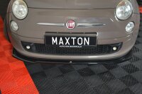 Maxton Design Frontansatz V.2 schwarz Hochglanz - Fiat 500 Hatchback Pre-Facelift