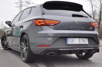 Maxton Design Diffuser rear extension V.1 black gloss - Seat Leon Cupra MK3 FL Hatchback