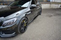 Maxton Design Seitenschweller Ansatz schwarz Hochglanz - Mercedes- BENZ C43 AMG W205