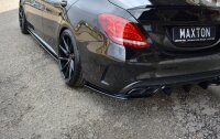 Maxton Design Heckansatz Flaps Diffusor schwarz Hochglanz - Mercedes- BENZ C43 AMG W205