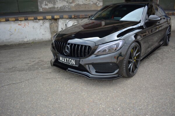 Maxton Design Front extension V.1 black gloss - Mercedes C43 AMG W205