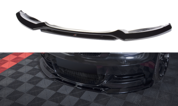 Maxton Design Front extension V.1 black gloss - BMW 1 Series E82 Facelift M Package