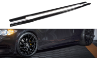 Maxton Design Side skirts extension extension black gloss - BMW 1 Series E81/ E87 Facelift