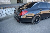 Maxton Design Middle diffuser rear extension black gloss - Mercedes S-Class AMG-Line W222