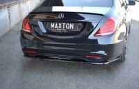 Maxton Design Middle diffuser rear extension black gloss - Mercedes S-Class AMG-Line W222