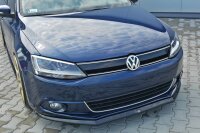 Maxton Design Front extension V.2 black gloss - VW Jetta MK6 Sedan Pre-Facelift