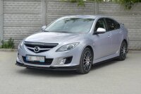 Maxton Design Front extension black gloss - Mazda 6 MK2 Sport HATCH (GH-SERIES) Pre-Facelift