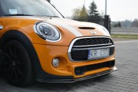 Maxton Design Front extension black gloss - Mini Cooper S MK3 Pre-Facelift 3-door (F56)