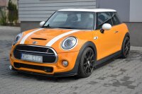 Maxton Design Side skirts extension extension black gloss - Mini Cooper S MK3 Pre-Facelift 3-door (F56)