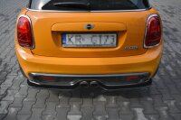 Maxton Design Middle diffuser rear extension black gloss - Mini Cooper S MK3 Pre-Facelift 3-door (F56)