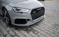 Maxton Design Front extension V.1 black gloss - Audi RS3 8V FL Limosine