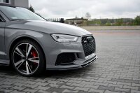 Maxton Design Front extension V.1 black gloss - Audi RS3 8V FL Limosine