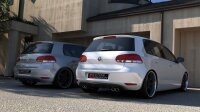 Maxton Design Rear bumper black gloss - VW Golf 6 with 2...