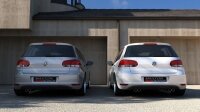 Maxton Design Rear bumper black gloss - VW Golf 6 with 2 exhausts