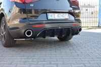 Maxton Design Diffuser rear extension black gloss - Alfa...