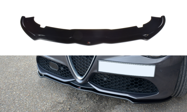 Maxton Design Front extension V.1 black gloss - Alfa Romeo Giulia Veloce
