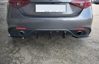 Maxton Design Heckansatz Flaps Diffusor schwarz Hochglanz - Alfa Romeo Giulia Veloce