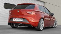 Maxton Design Diffuser rear extension V.2 black gloss - Seat Leon Cupra MK3 FL Hatchback