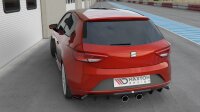 Maxton Design Diffusor Heckansatz V.2 schwarz Hochglanz - Seat Leon Cupra MK3 FL Hatchback