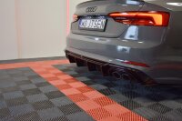 Maxton Design Diffuser rear extension black gloss - Audi...