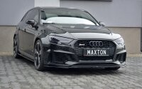 Maxton Design Front extension V.2 black gloss - Audi RS3...